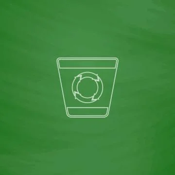 Recycle bin computer symbol 스톡 일러스트