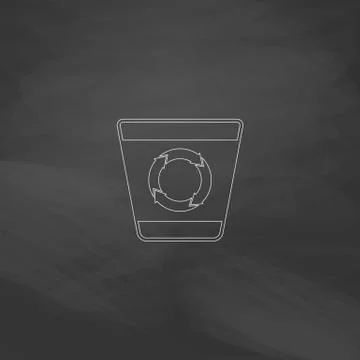 Recycle bin computer symbol Stock Illustration
