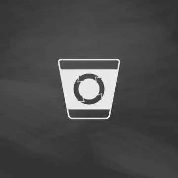 Recycle bin computer symbol 스톡 일러스트