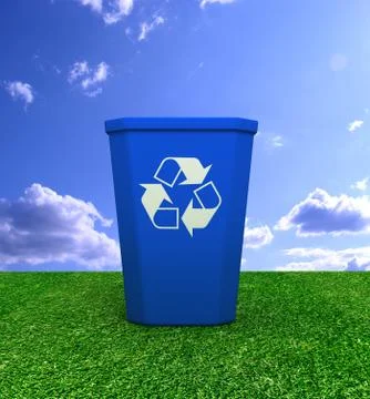 Recycle bin concept  3d illustration Stock Illustration