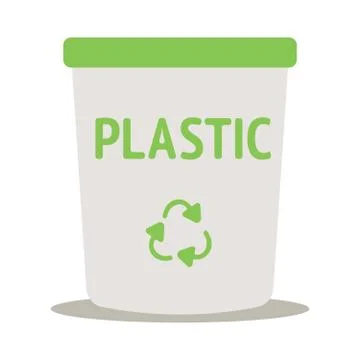 Recycle bin concept. Sorting garbage. Ecology and recycle concept. Flat icon Illustrazione stock