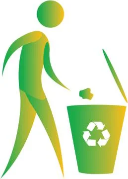 Recycle bin, green concept Stock Illustration