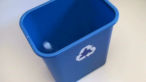 Recycle bin hig angle - HD  Stock Footage 461417