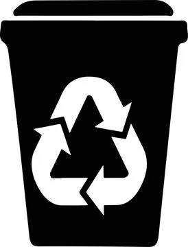Recycle bin icon isolated on white background Stock Illustration