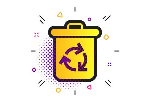 Recycle bin icon. Reuse or reduce symbol. Vector Illustrazione stock