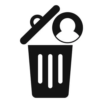 Recycle bin icon simple vector. Delete service Stock Illustration