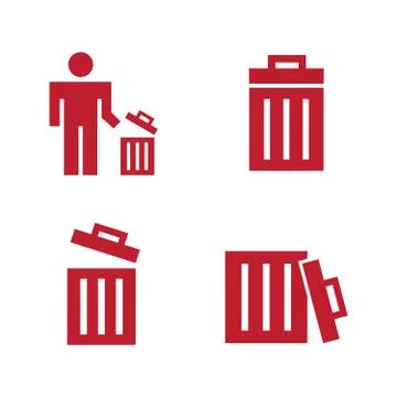 Recycle bin icon vector Stock Illustration