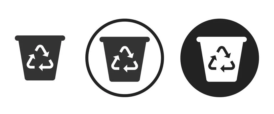 Recycle bin icon . web icon set .vector illustration Stock Illustration