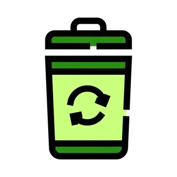 Recycle bin managing plastic waste for environmental sustainability Stock Illustration