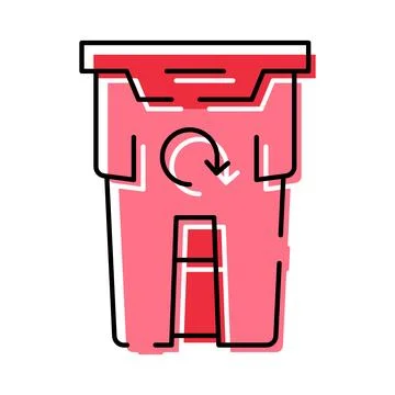 Recycle bin managing plastic waste for sustainability Stock Illustration