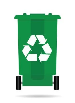 Recycle bin or trash can Stock Illustration
