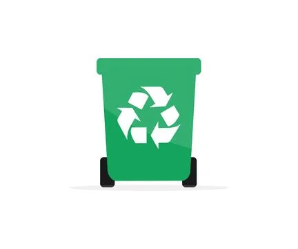 Recycle bin, recycle bins for sorting waste logo design. Stock Illustration