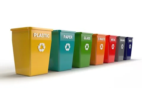Recycle bin separation Stock Illustration