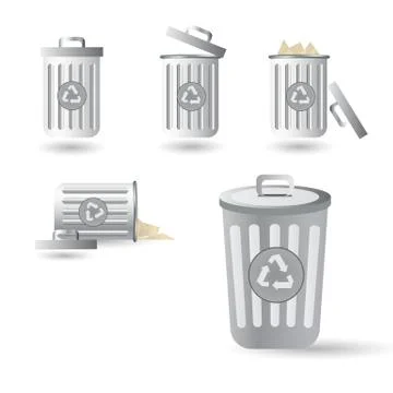 Recycle bin set Stock Illustration