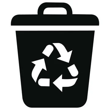 Recycle bin vector icon waste management glyph Stock Illustration
