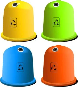 Recycle bins Stock Illustration