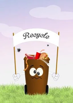 Recycle bins Stock Illustration