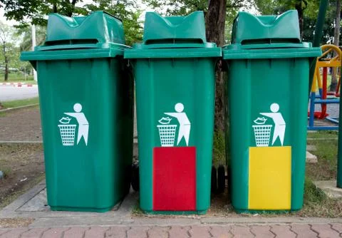 Recycle bins Foto stock