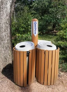 Recycle Bins. Stock Photos