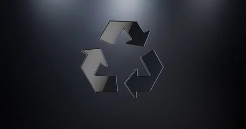 Recycle Black 3d Icon Stock Footage 69778599