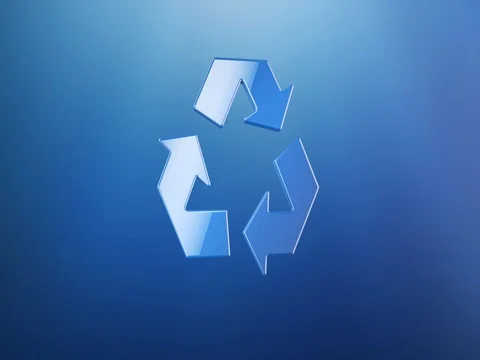 Recycle Blue 3d Icon Stock Footage 69778942