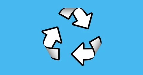 Recycle Blue Stock Footage 113787987