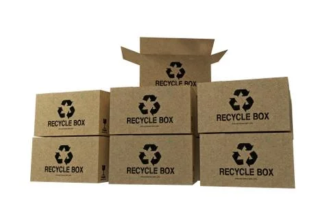 Recycle boxes Stock Illustration