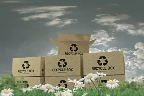 Recycle boxes Stock Illustration