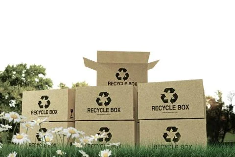 Recycle boxes Stock Illustration