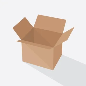 Recycle brown box packaging. vector illustration Stock Illustration