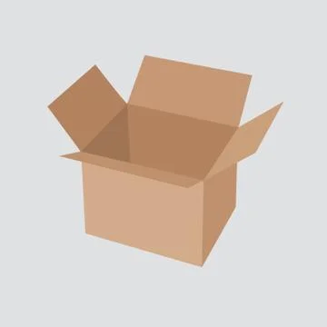 Recycle brown box packaging. vector illustration Stock Illustration