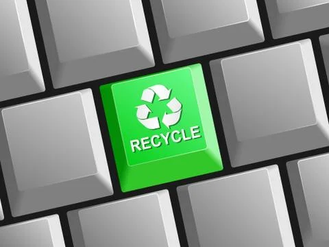 Recycle button Illustrazione stock