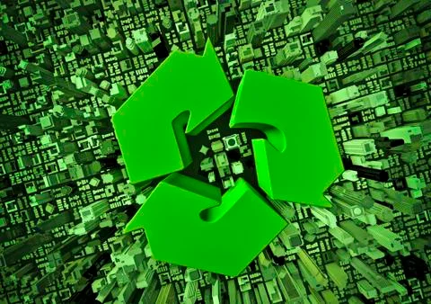 Recycle city イラスト素材