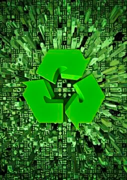 Recycle city Stock-Illustration