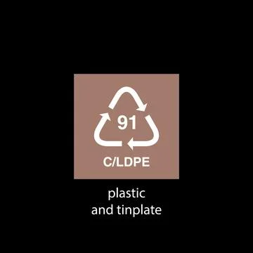 Recycle code icon vector template Stockillustratie