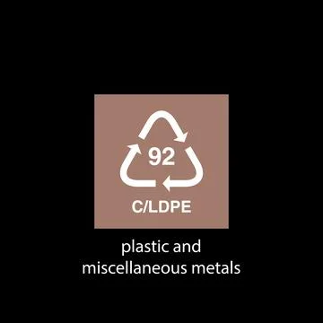 Recycle code icon vector template Stock-Illustration