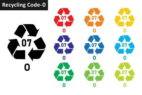 Recycle Code O set- mobius strip Stock Illustration