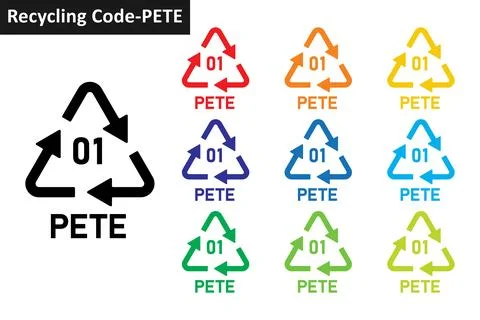 Recycle Code PETE set イラスト素材
