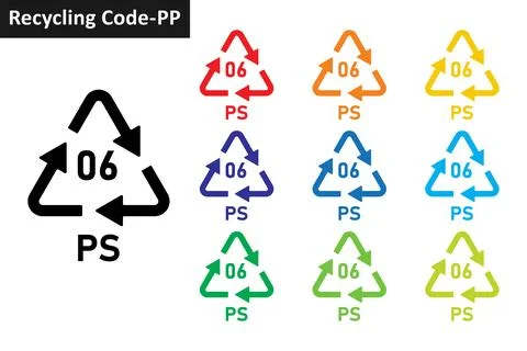 Recycle Code PS set Stock Illustration