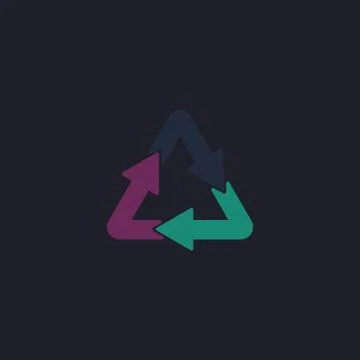 Recycle computer symbol 스톡 일러스트