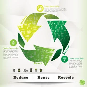 Recycle concept graphic element Stock Illustration