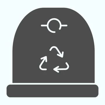 Recycle container solid icon. Recycle garbage vector illustration isolated on Stock Illustration