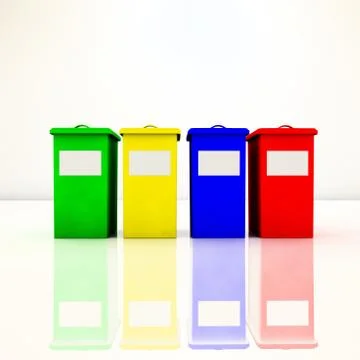 Recycle containers Stock Illustration