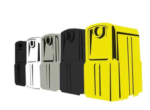 Recycle Containers 스톡 일러스트