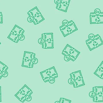 Recycle copper line seamless pattern Stock Illustration
