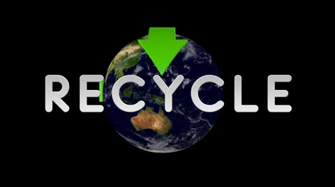 Recycle Earth 01 alpha Stock Footage