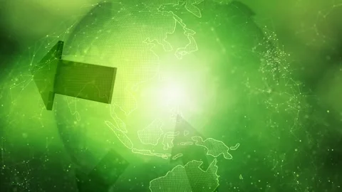 Recycle earth planet seamless looping animation background Stock Footage 337659786
