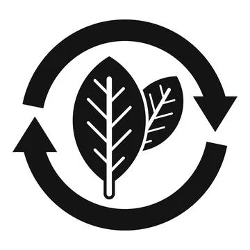 Recycle eco leaf icon simple vector. Save plant 스톡 일러스트