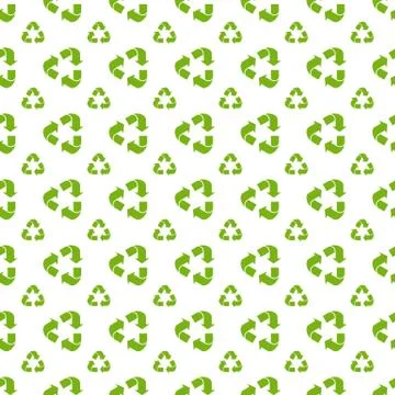 Recycle ecology Seamless pattern. Flat vector illustration. Stock Illustration