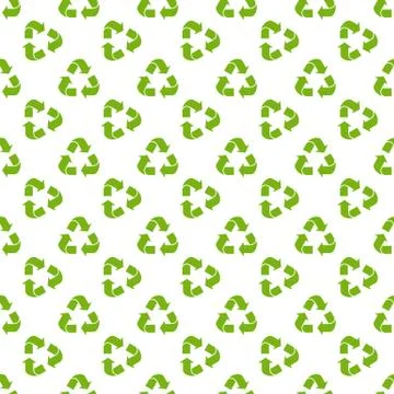 Recycle ecology Seamless pattern. Flat vector illustration. Illustrazione stock